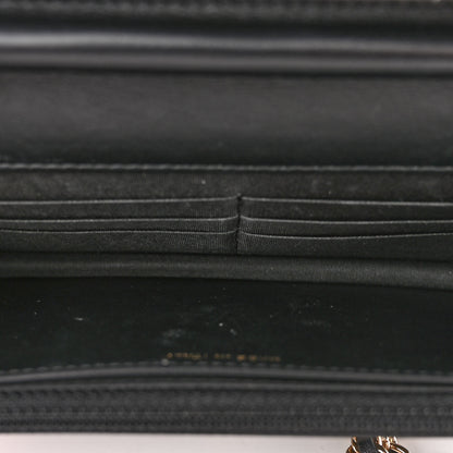 Chanel Caviar Quilted CC Filigree Wallet On Chain WOC Black 5 of 11