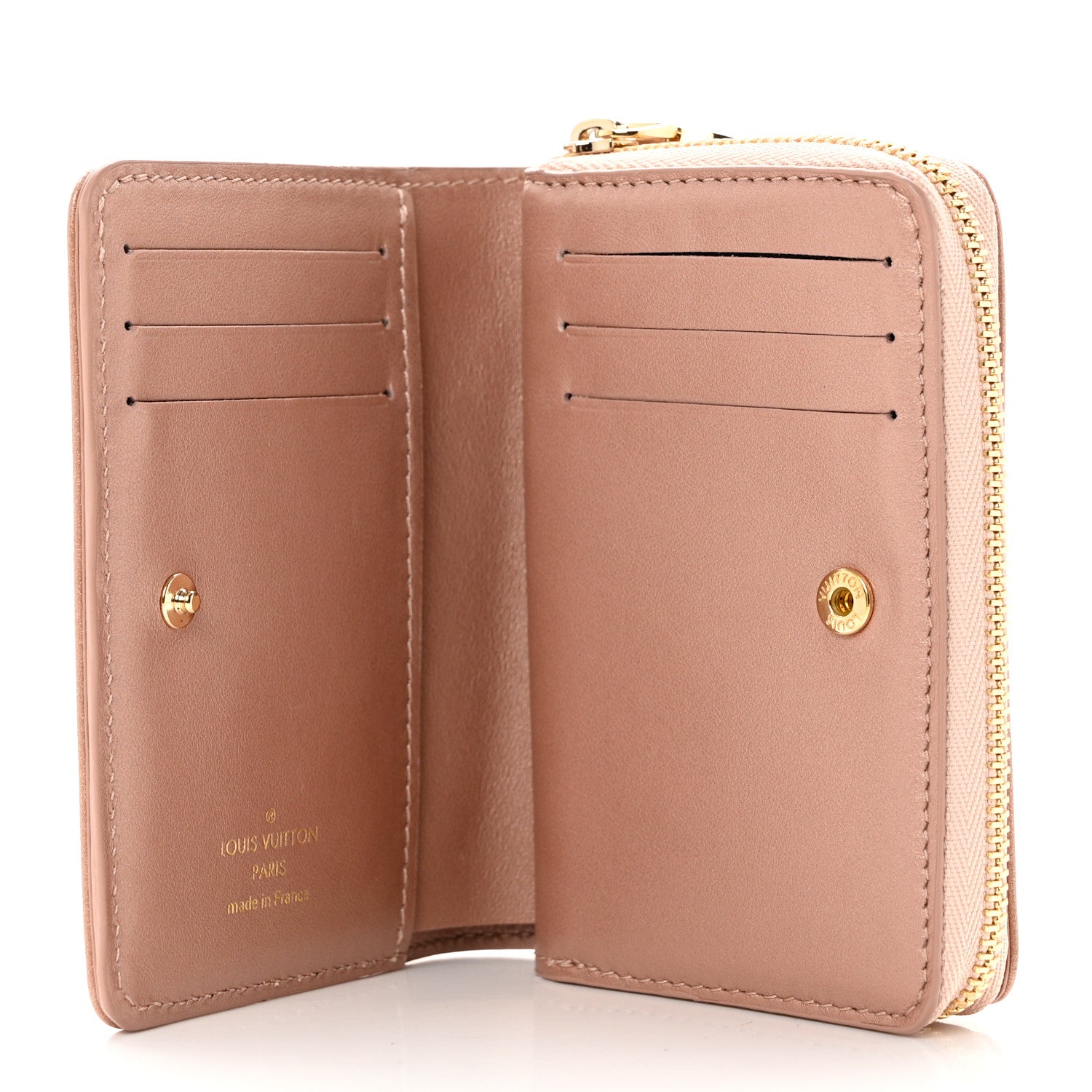 Louis Vuitton Metallic Lambskin Embossed Monogram Lou Coussin Wallet Rose Gold 5 of 6