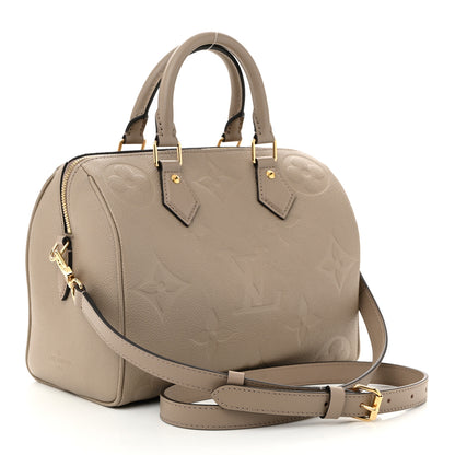 Louis Vuitton Empreinte Monogram Giant Speedy Bandouliere 25 Tourterelle 3 of 11