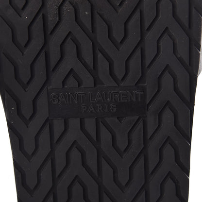 Saint Laurent Calfskin Monogram Jimmy Joan Slide Sandals 41 Black 6 of 9