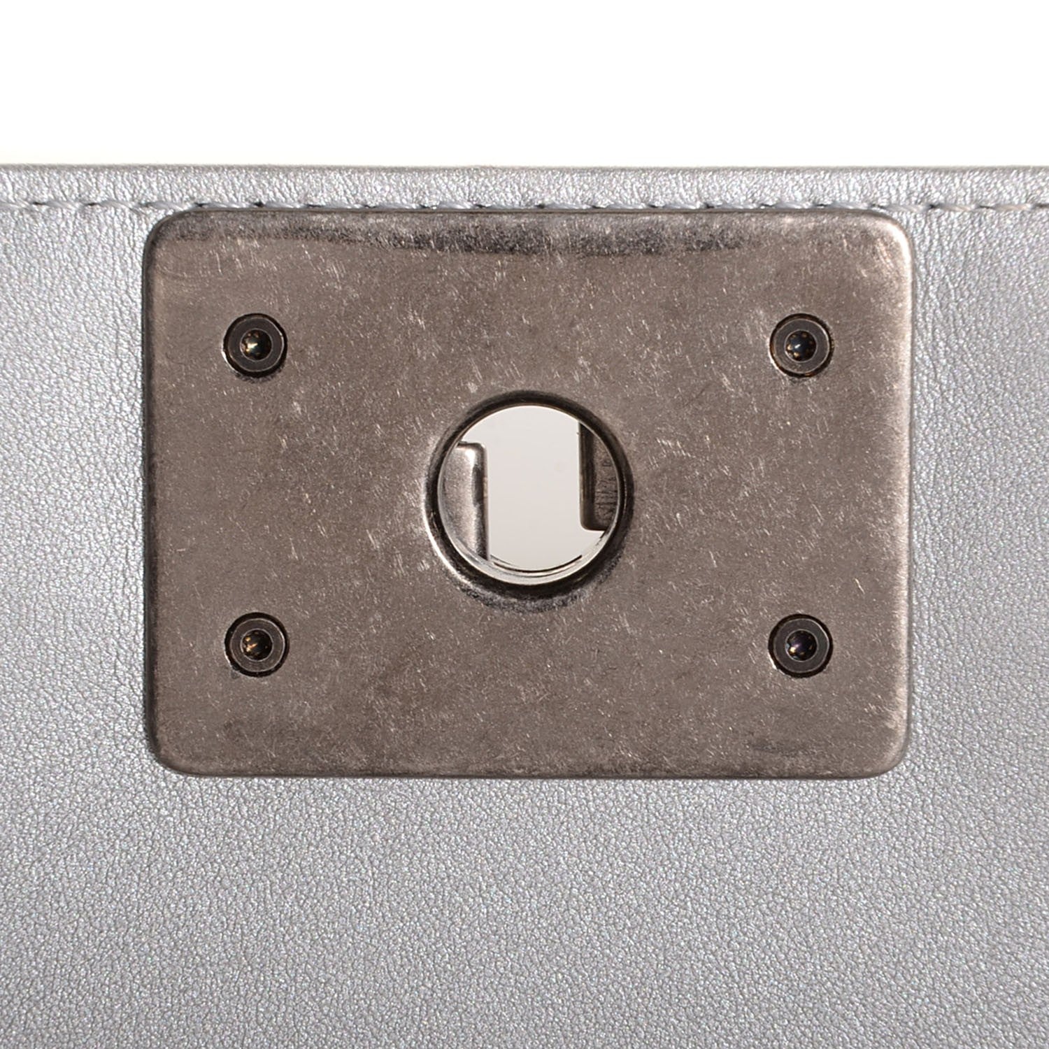 Chanel Metallic Calfskin Quilted Medium Boy Flap Silver 6 of 9