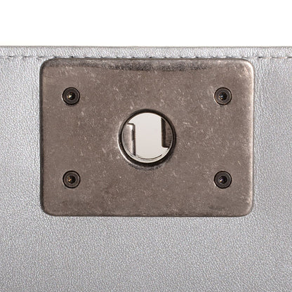 Chanel Metallic Calfskin Quilted Medium Boy Flap Silver 6 of 9