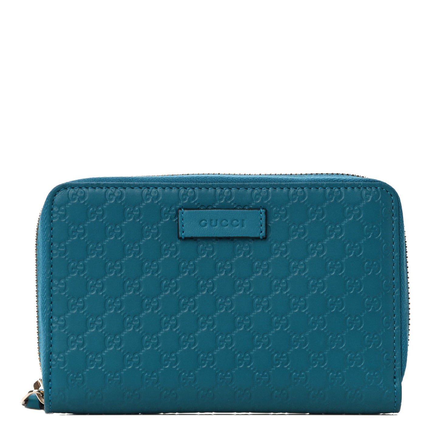 Microguccissima Zip Around Organizer Wallet Deep Cobalt