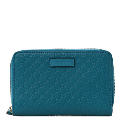 Gucci Microguccissima Zip Around Organizer Wallet Deep Cobalt 1 of 12