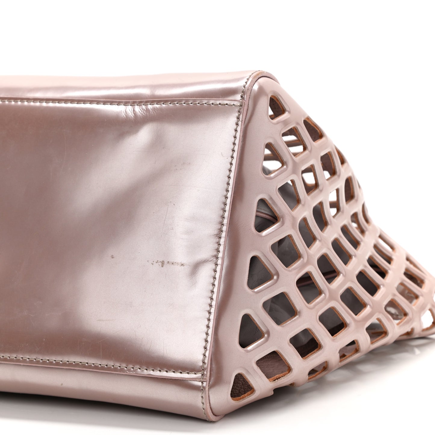 Metallic Patent Reef Jelly Basket MM Pink