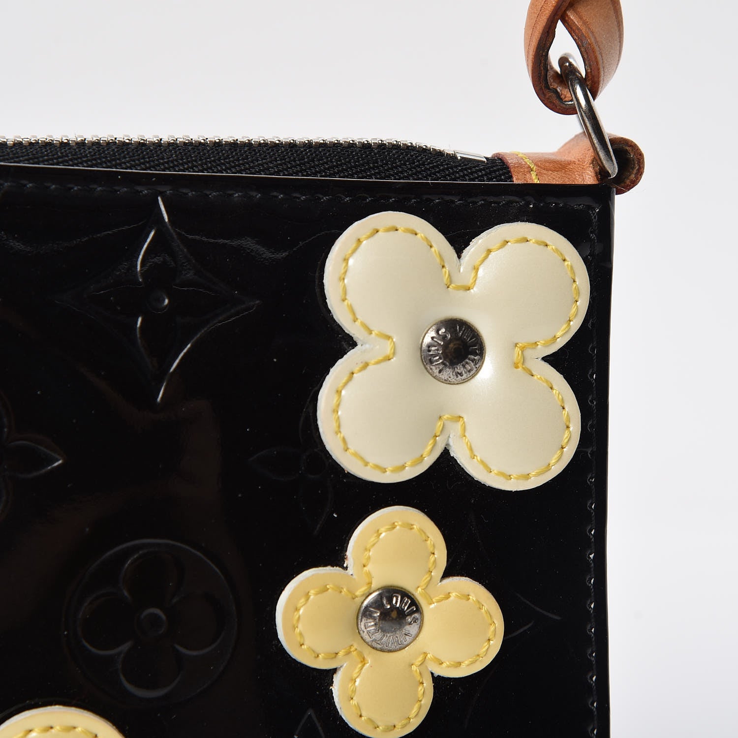 Louis Vuitton Vernis Lexington Fleurs Pochette Black 359379