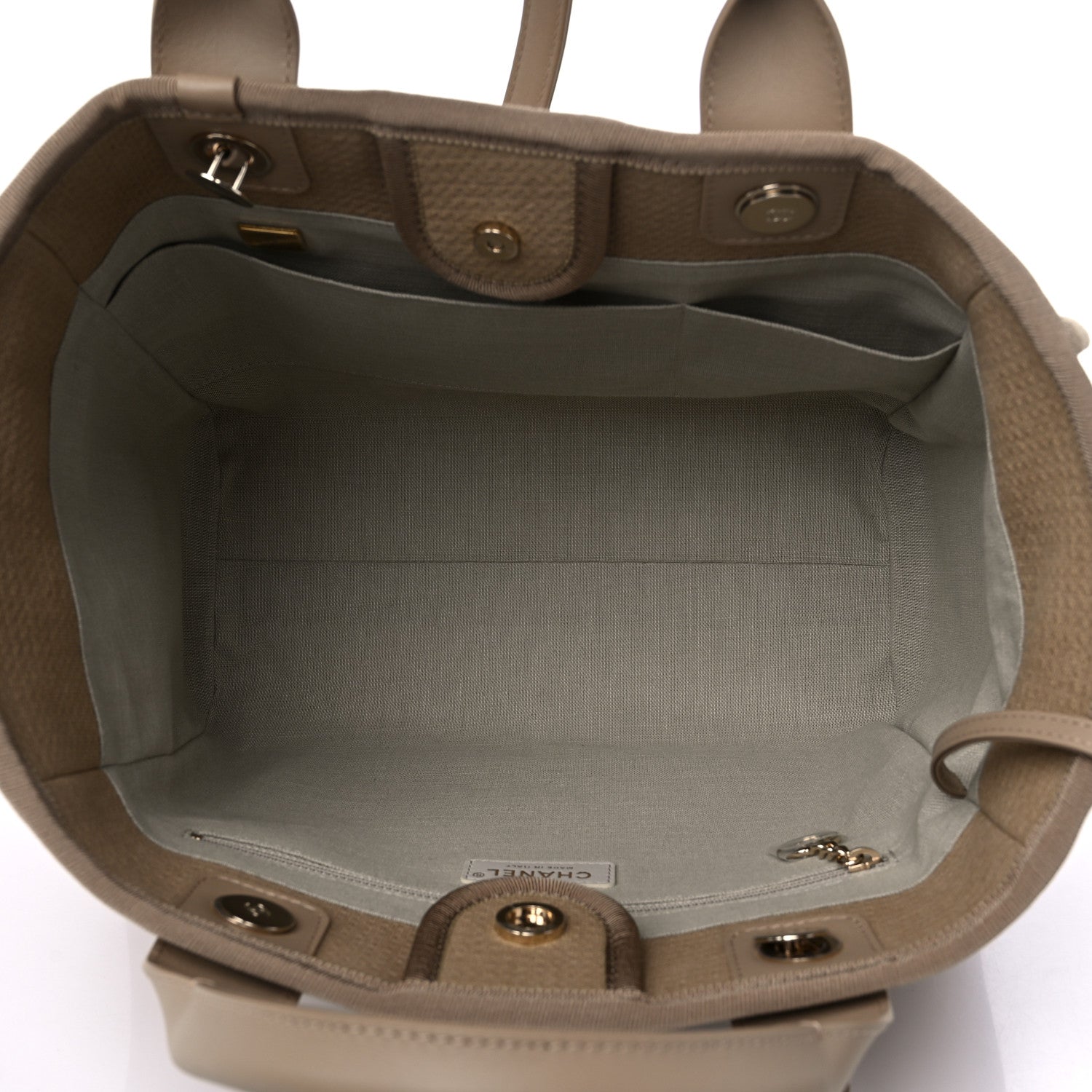 Chanel Mixed Fibers Small Deauville Tote Beige 5 of 9