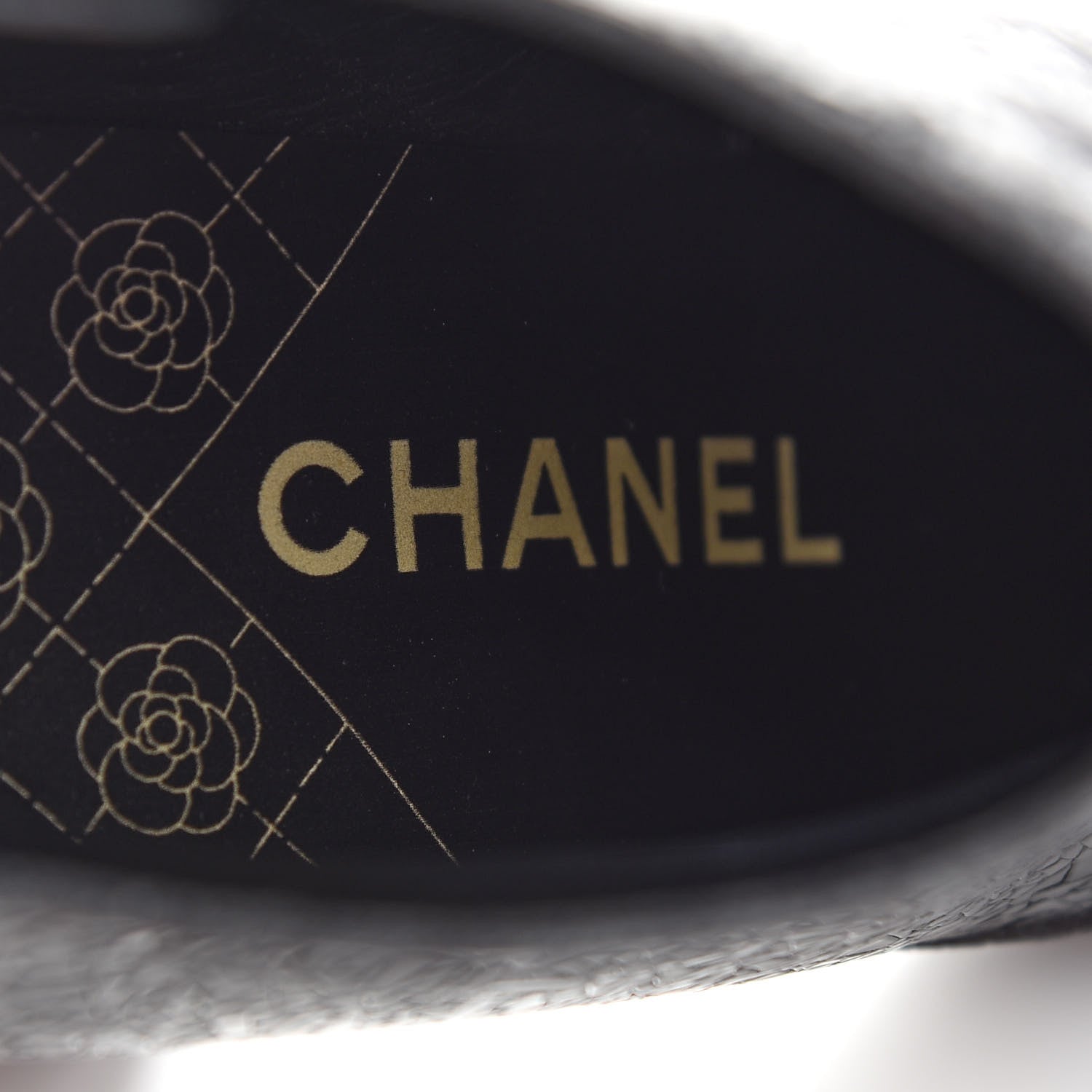 Chanel Patent Pearl Cap Toe Ankle Boots 37.5 Black 7 of 8