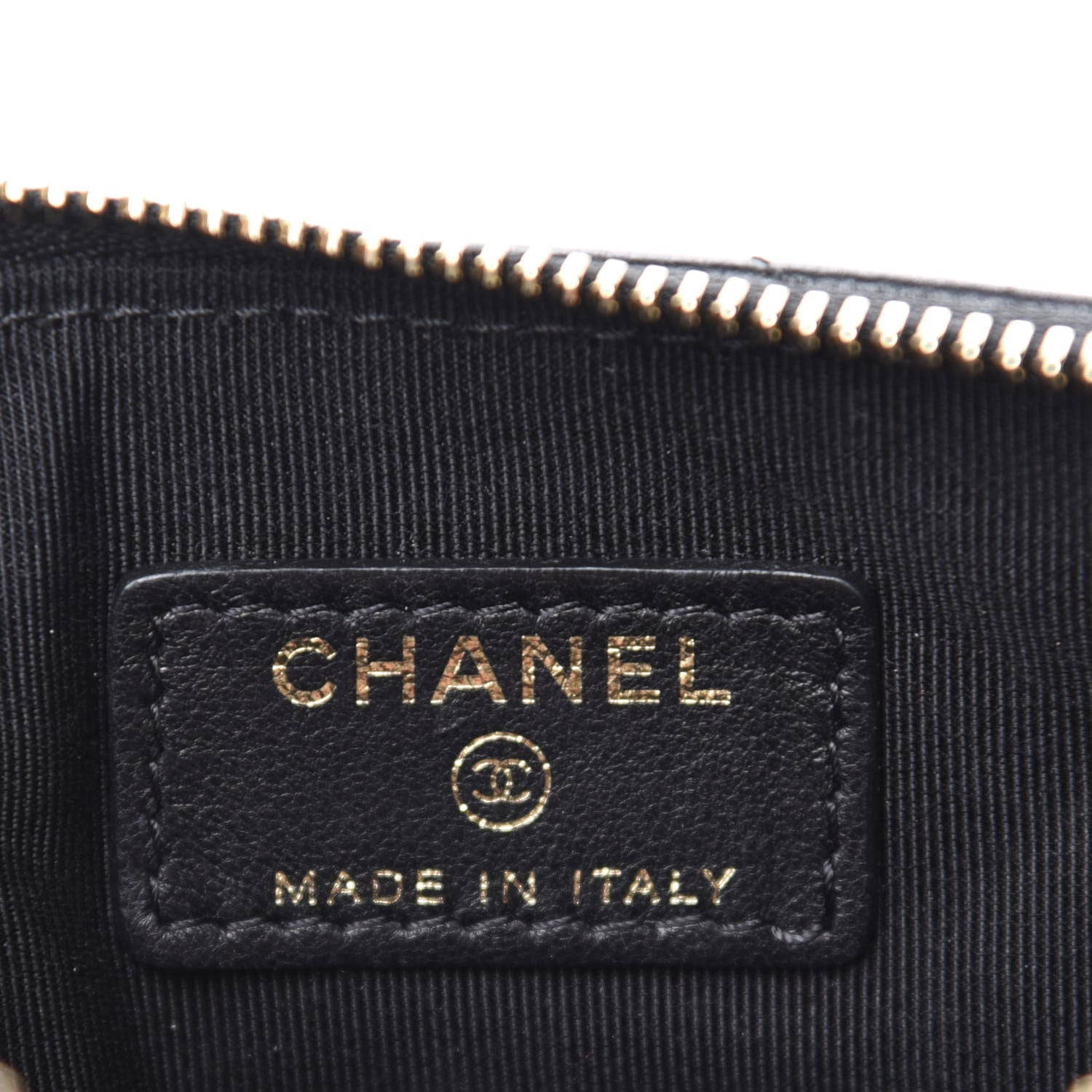 Chanel Crumpled Calfskin Chevron Quilted Small Cosmetic Case Black 6 of 8