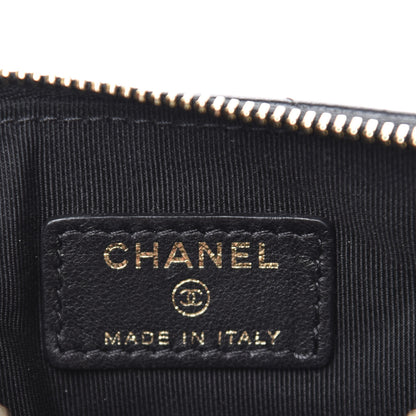 Chanel Crumpled Calfskin Chevron Quilted Small Cosmetic Case Black 6 of 8