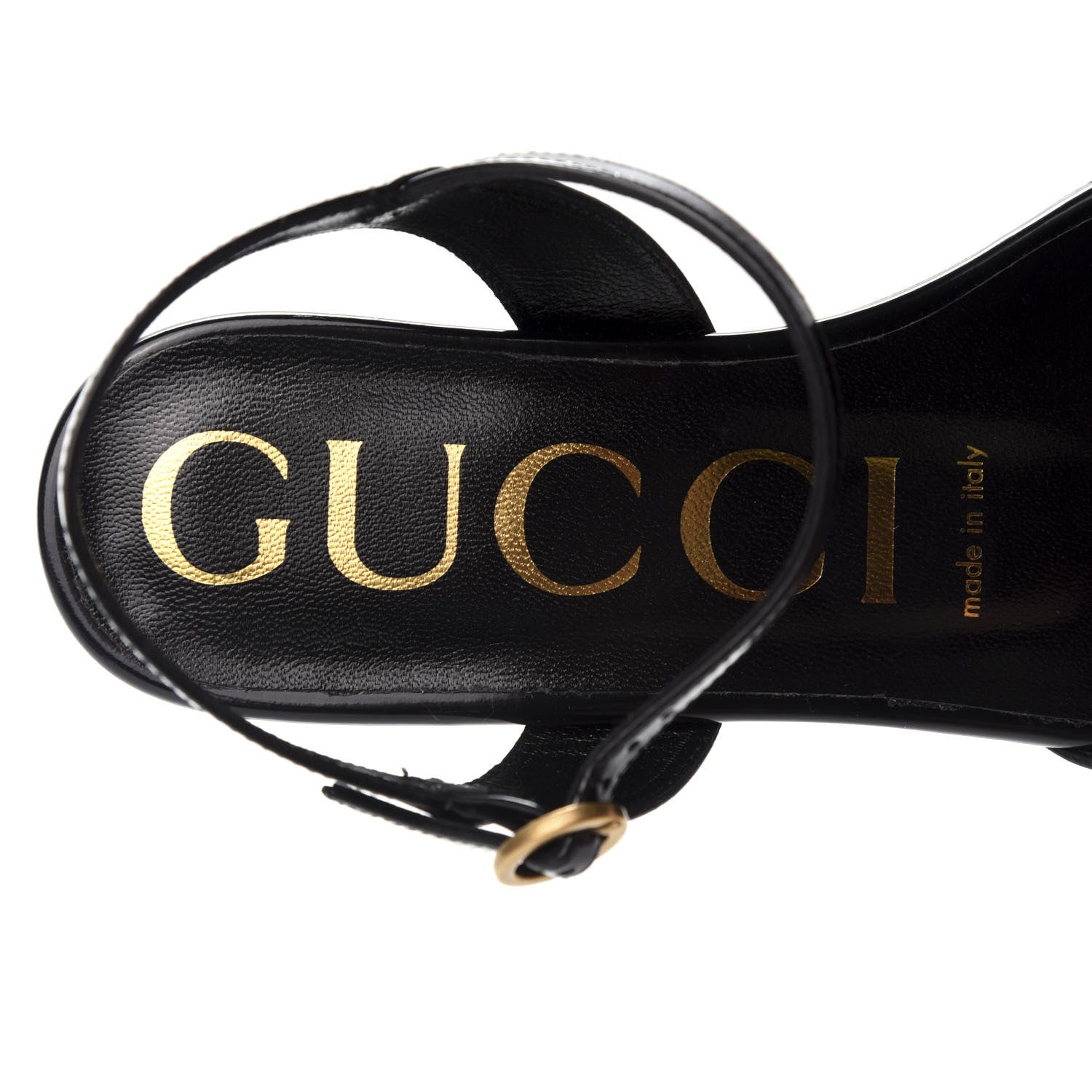 Gucci Patent GG Flat Sandals 35 Black 8 of 12