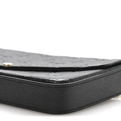 Louis Vuitton Empreinte Pochette Felicie Chain Wallet Black 10 of 11