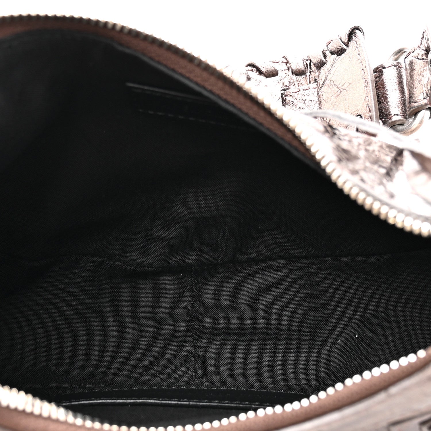 Balenciaga Metallic Agneau Arena Le Cagole Shoulder Bag XS  Dark Bronze 6 of 11