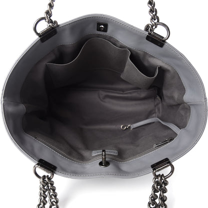 Chanel Lambskin Quilted Shopping Tote Grey 5 of 11