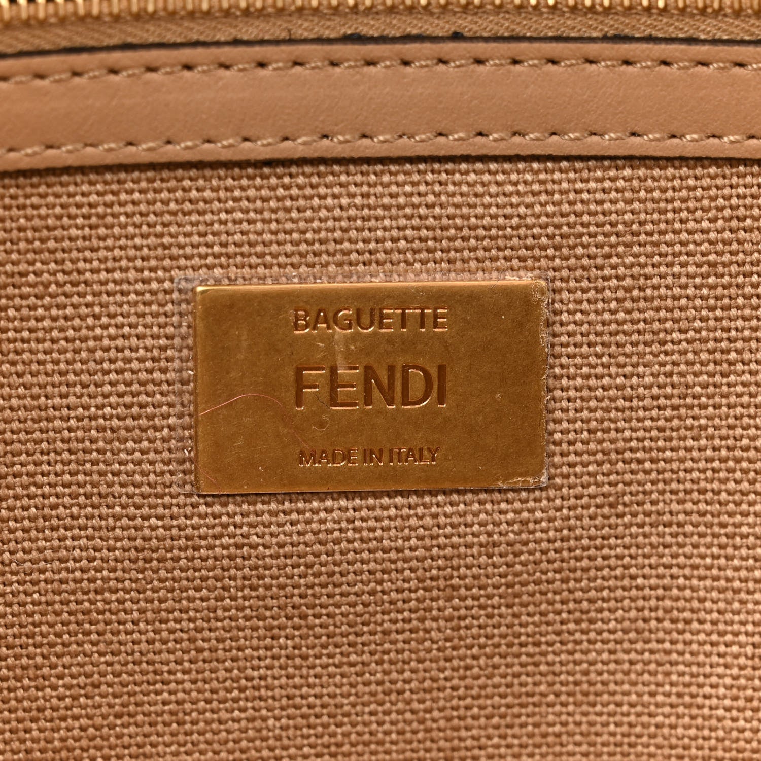 Fendi Canvas Vitello King FF Multicolor Embroidered Baguette Multicolor Cuoio 6 of 10