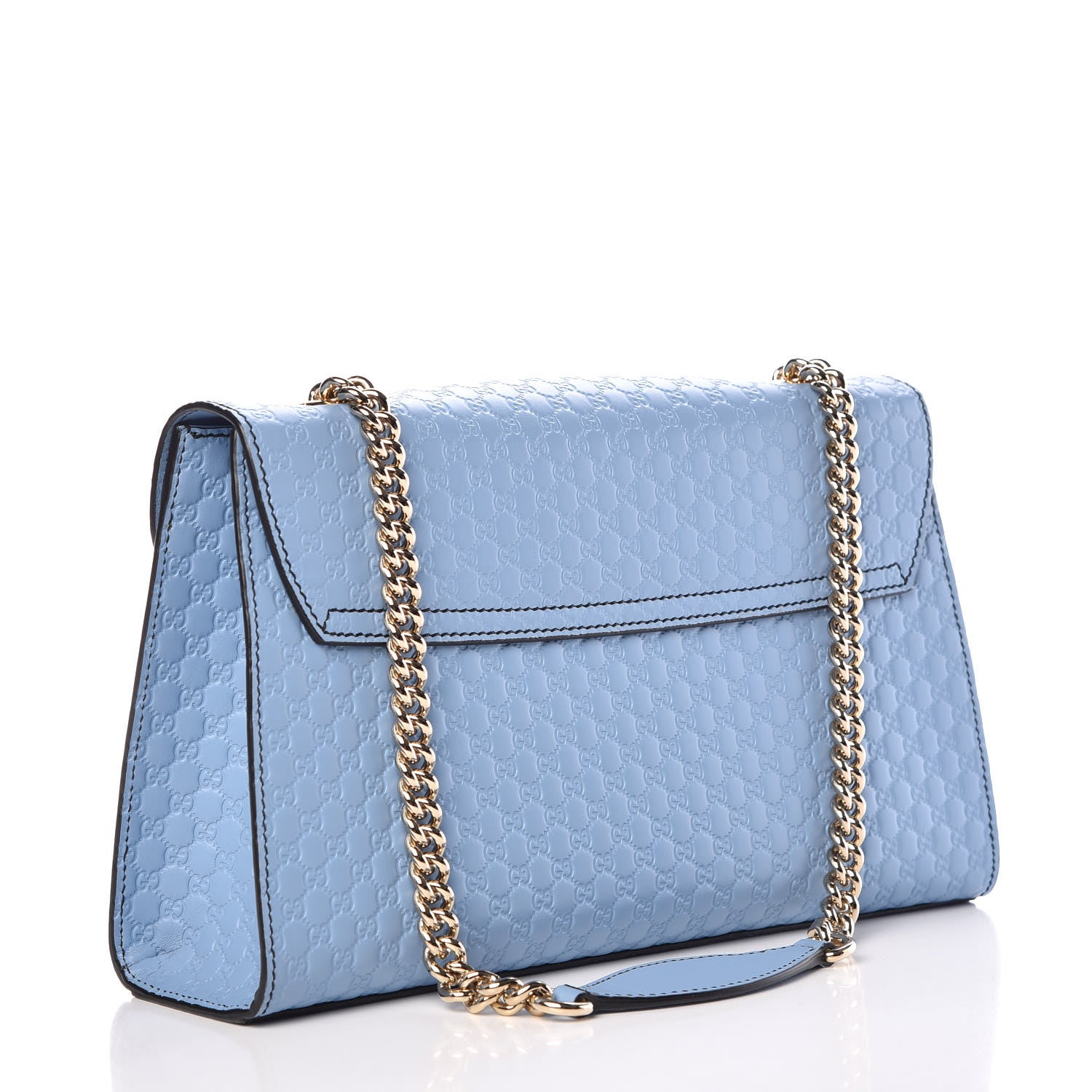 Gucci Microguccissima Medium Emily Chain Shoulder Bag Mineral Blue 3 of 9