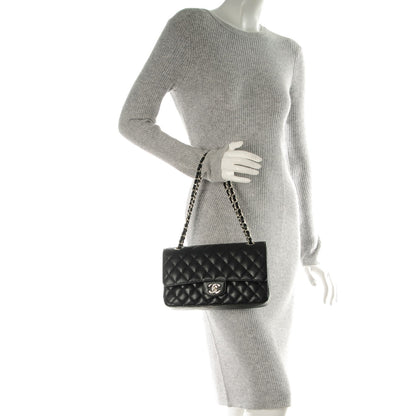 Chanel Caviar Quilted Medium Double Flap Black 2 of 8