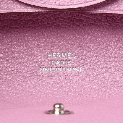 Hermes Chevre Mysore Bastia Coin Purse Mauve Sylvestre 6 of 10