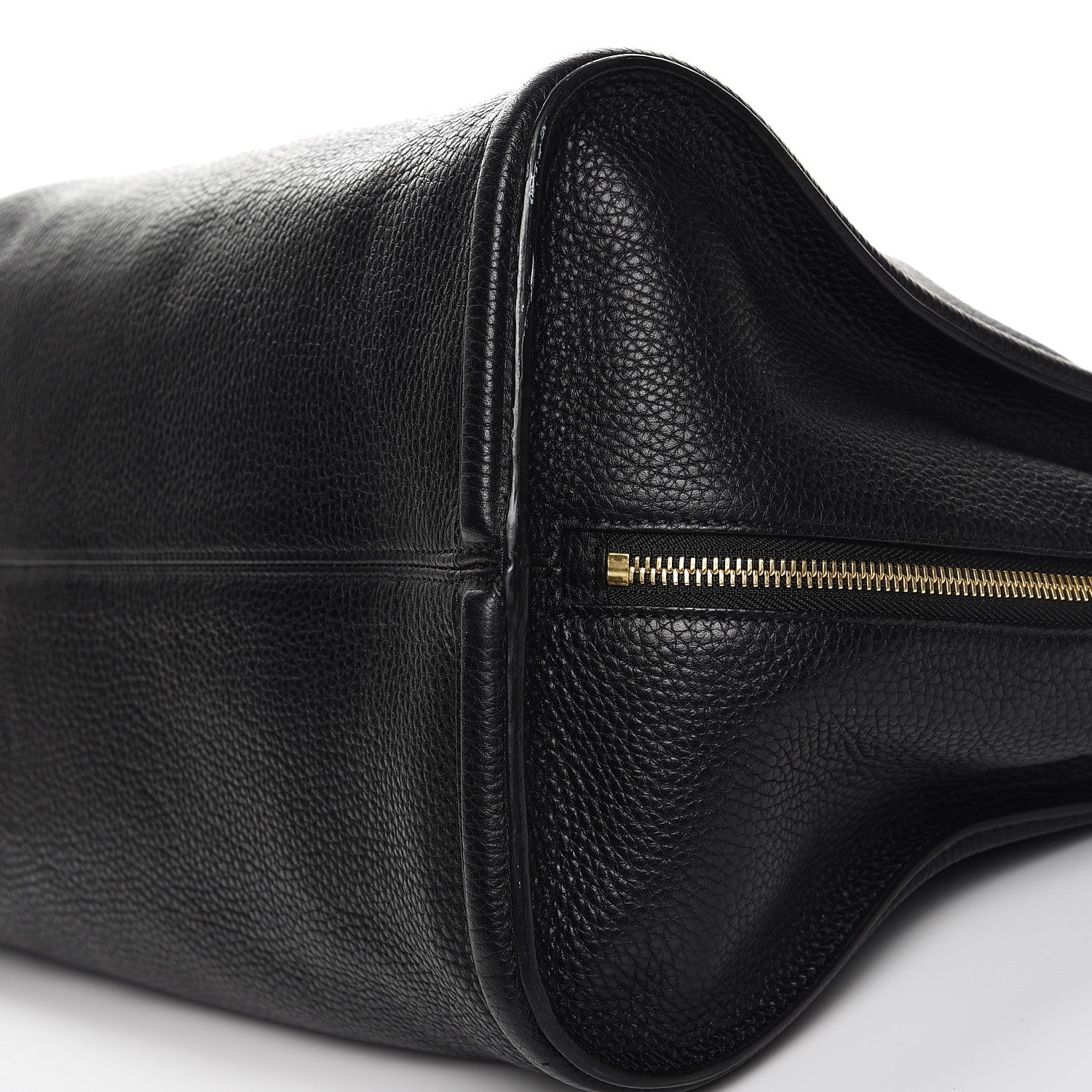 Alexander McQueen Pebbled Calfskin Large Skull Padlock Zip Around Tote Black 8 of 9