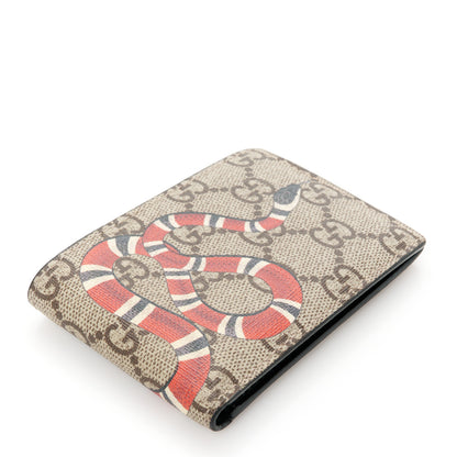 Gucci GG Supreme Monogram Kingsnake Bi-Fold Wallet Beige 4 of 9