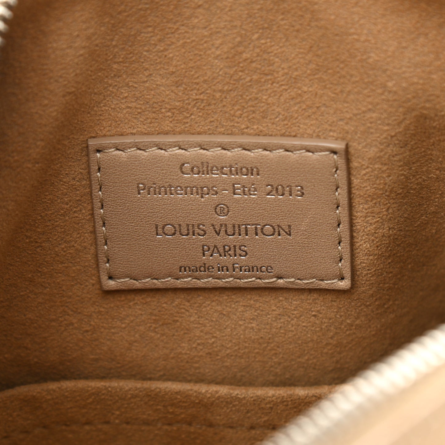 Suede Cubic Illusion Fleur Speedy Cube PM Beige
