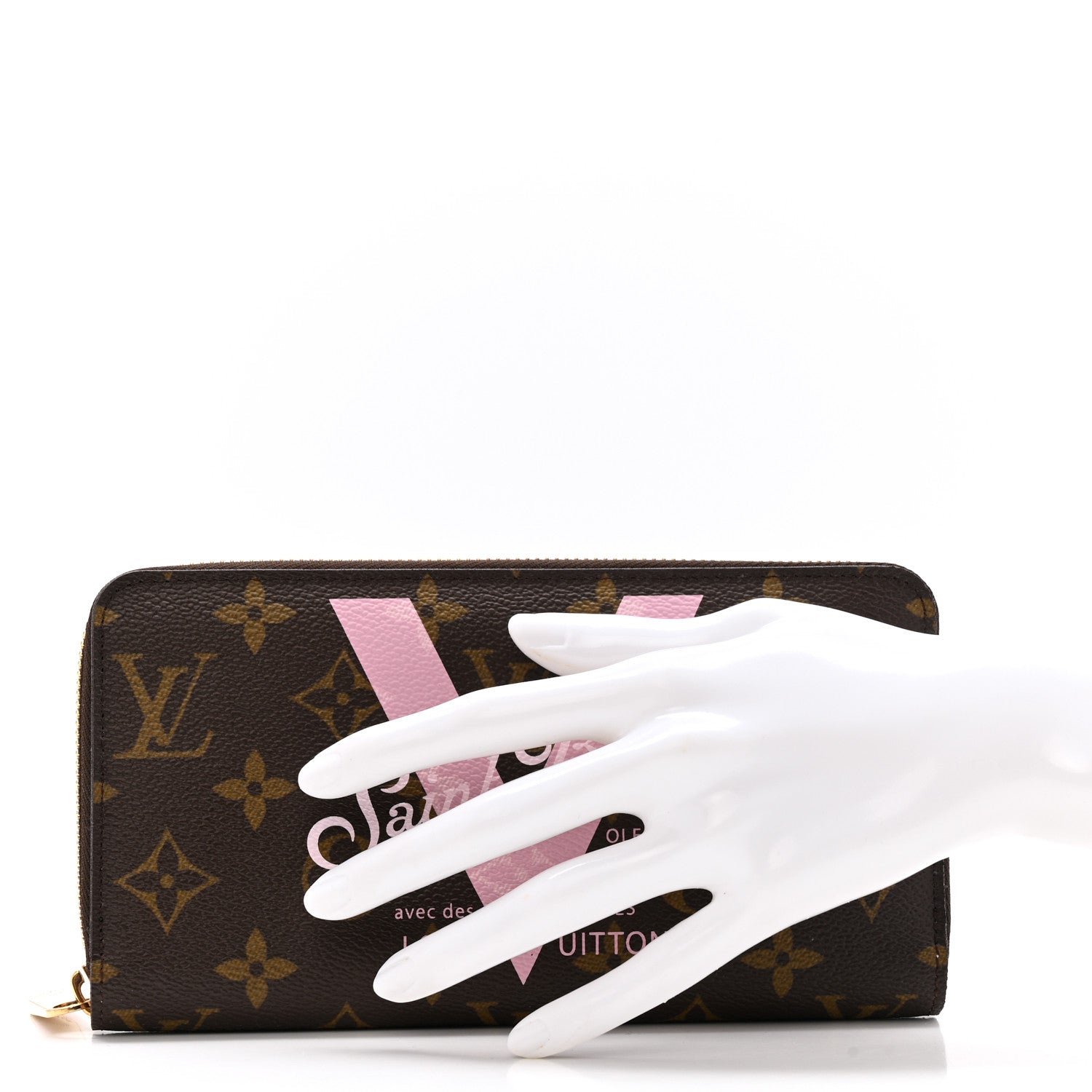 Louis Vuitton Monogram Saint Barth V Zippy Wallet Rose Ballerine 2 of 12