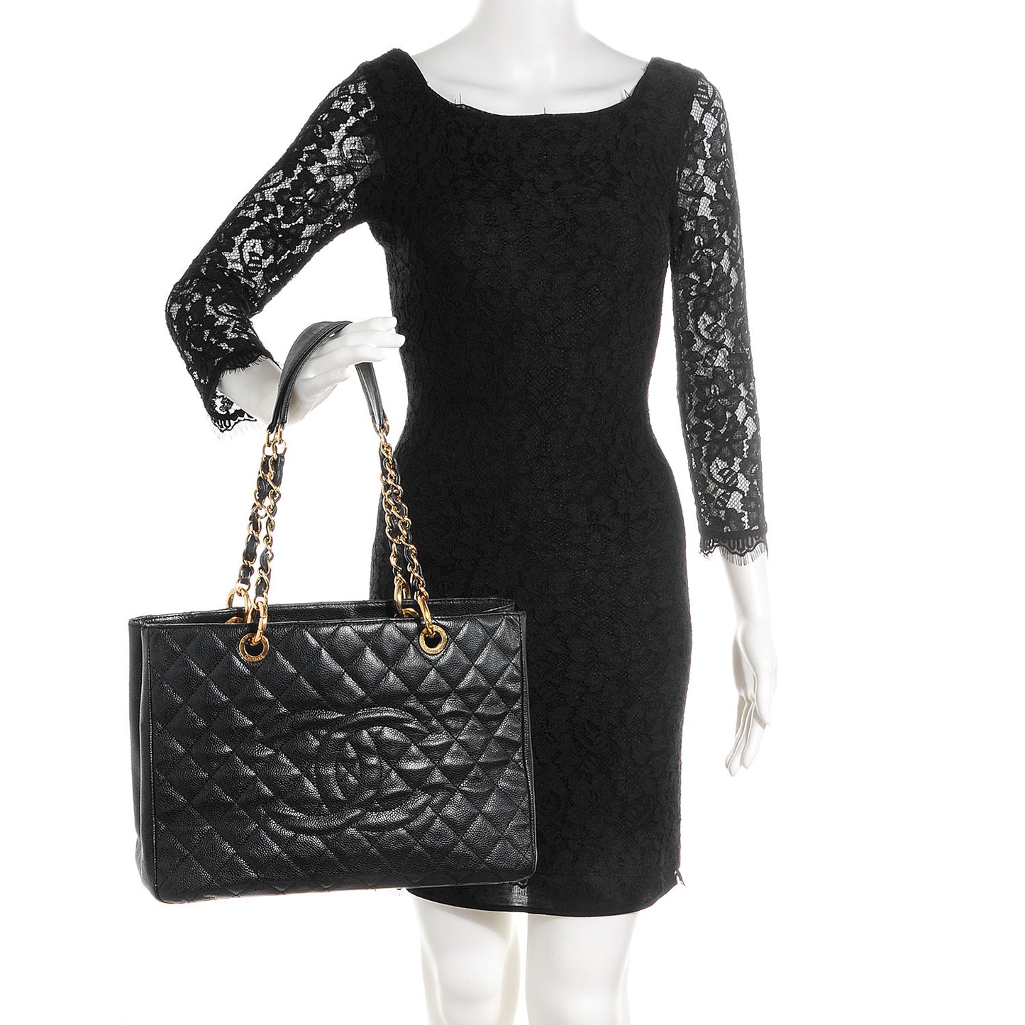 Caviar Grand Shopping Tote GST Black