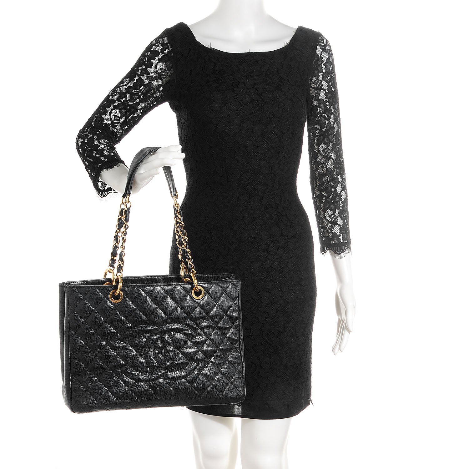 Chanel Caviar Grand Shopping Tote GST Black 2 of 7
