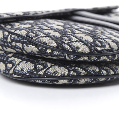 Christian Dior Oblique Saddle Bag Blue 8 of 9