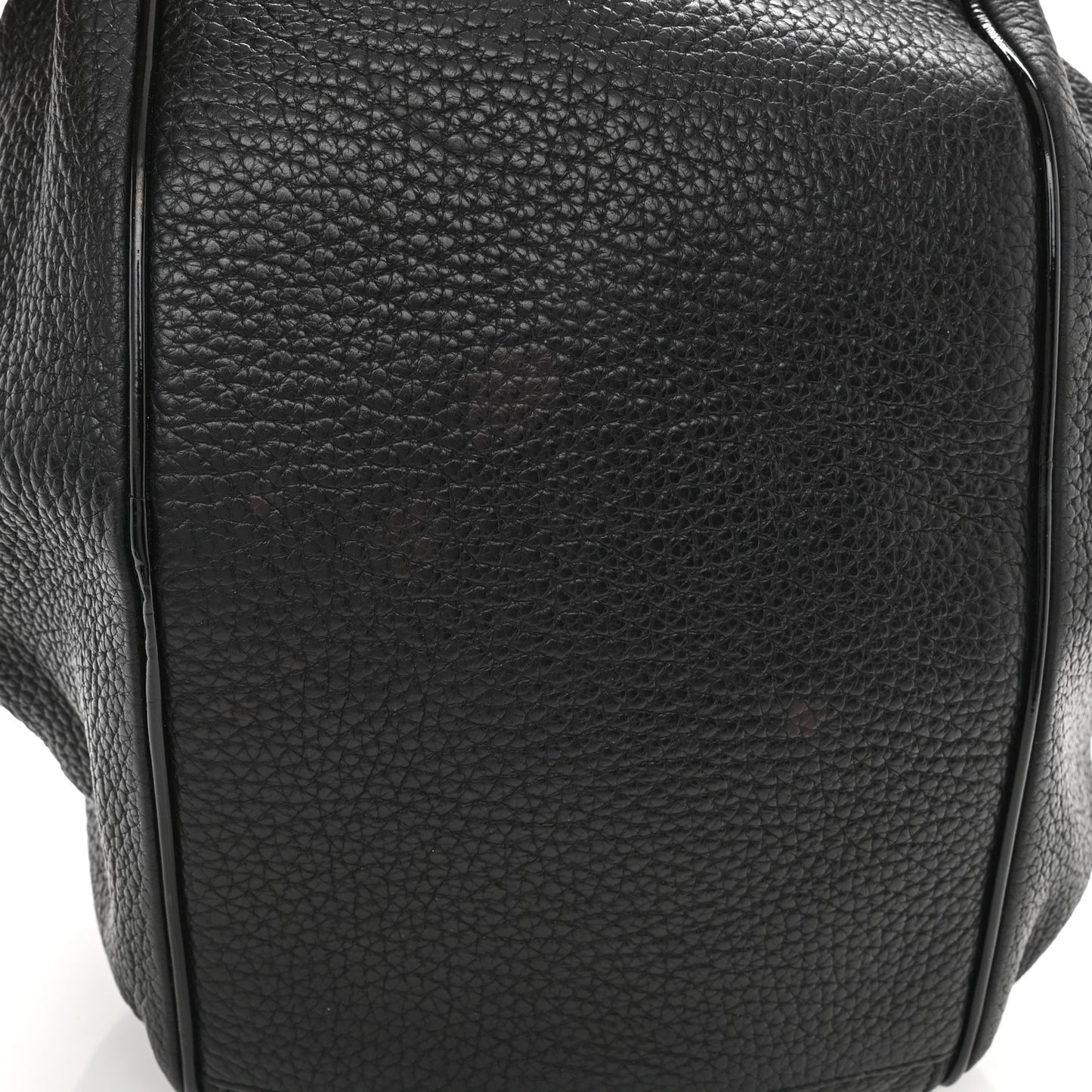 Calfskin Buckle Satchel Black