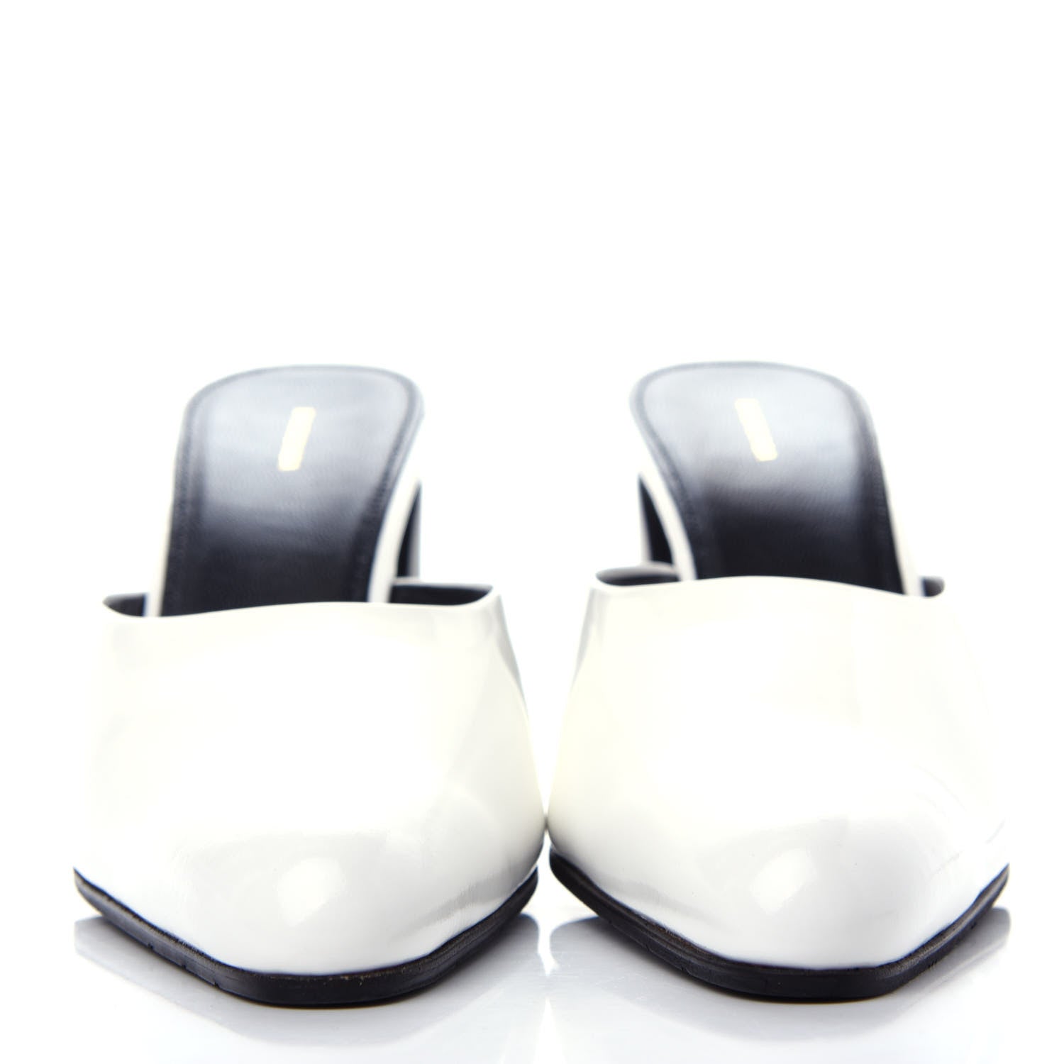 Balenciaga Patinated Calfskin Mule Pumps 40 Optic White 2 of 11