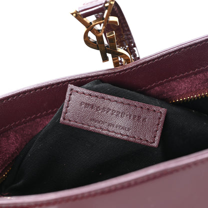 Saint Laurent Patent Le 5 A 7 Hobo Bordeaux 7 of 10