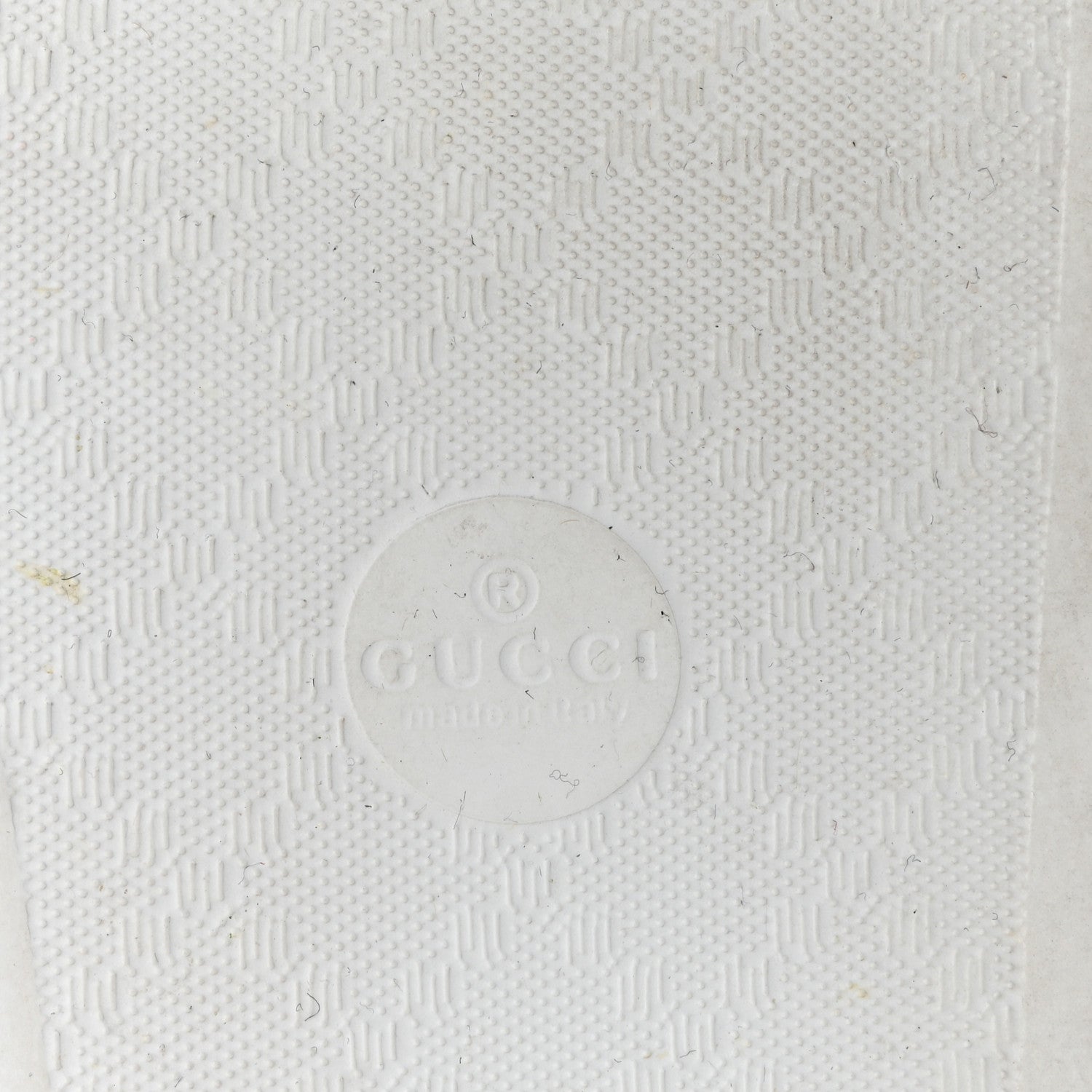 Gucci Rubber GG Monogram Perforated Womens Slide Sandals 38 Great White 7 of 7