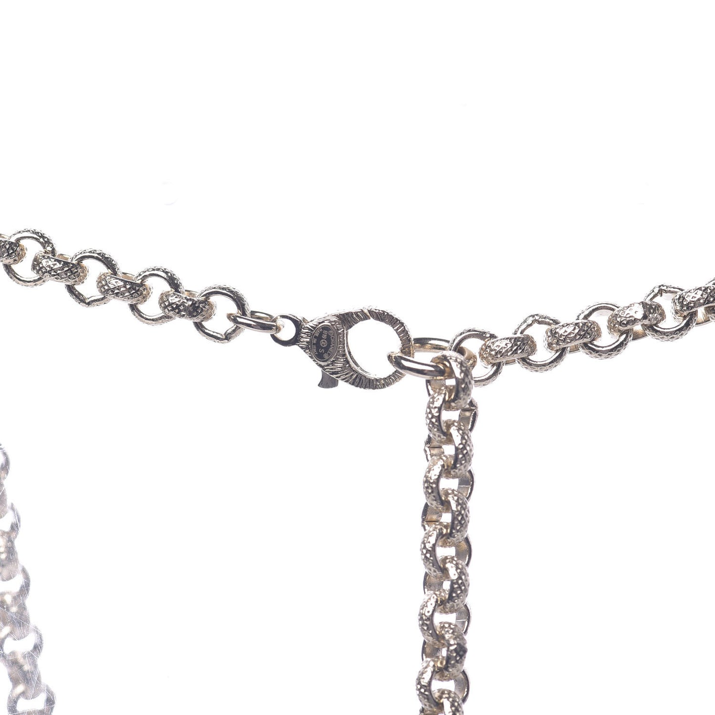 Crystal City of Lights Letter Chain Necklace Gold