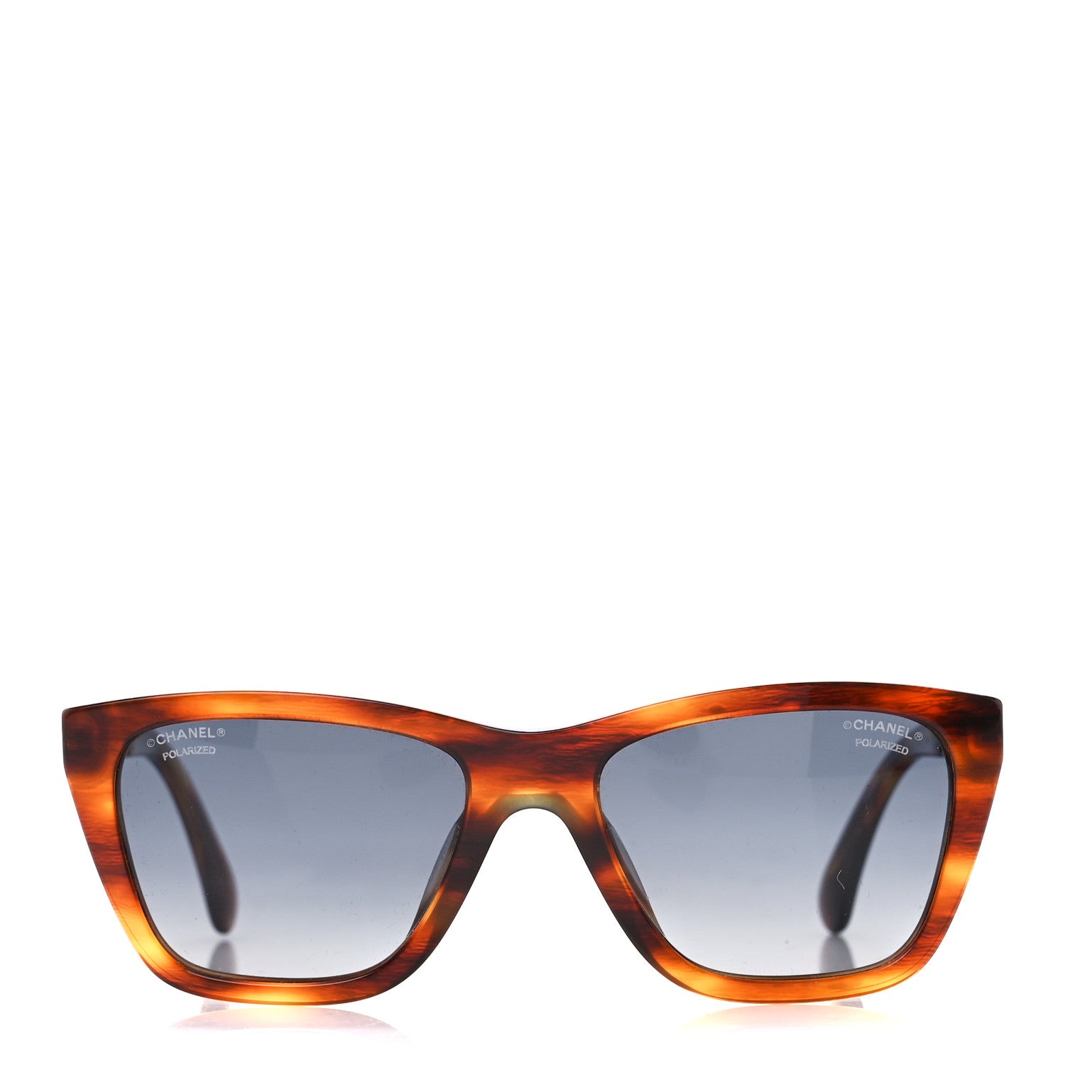 Chanel Acetate Metal Rectangle Sunglasses 5442-A Tortoise 2 of 8