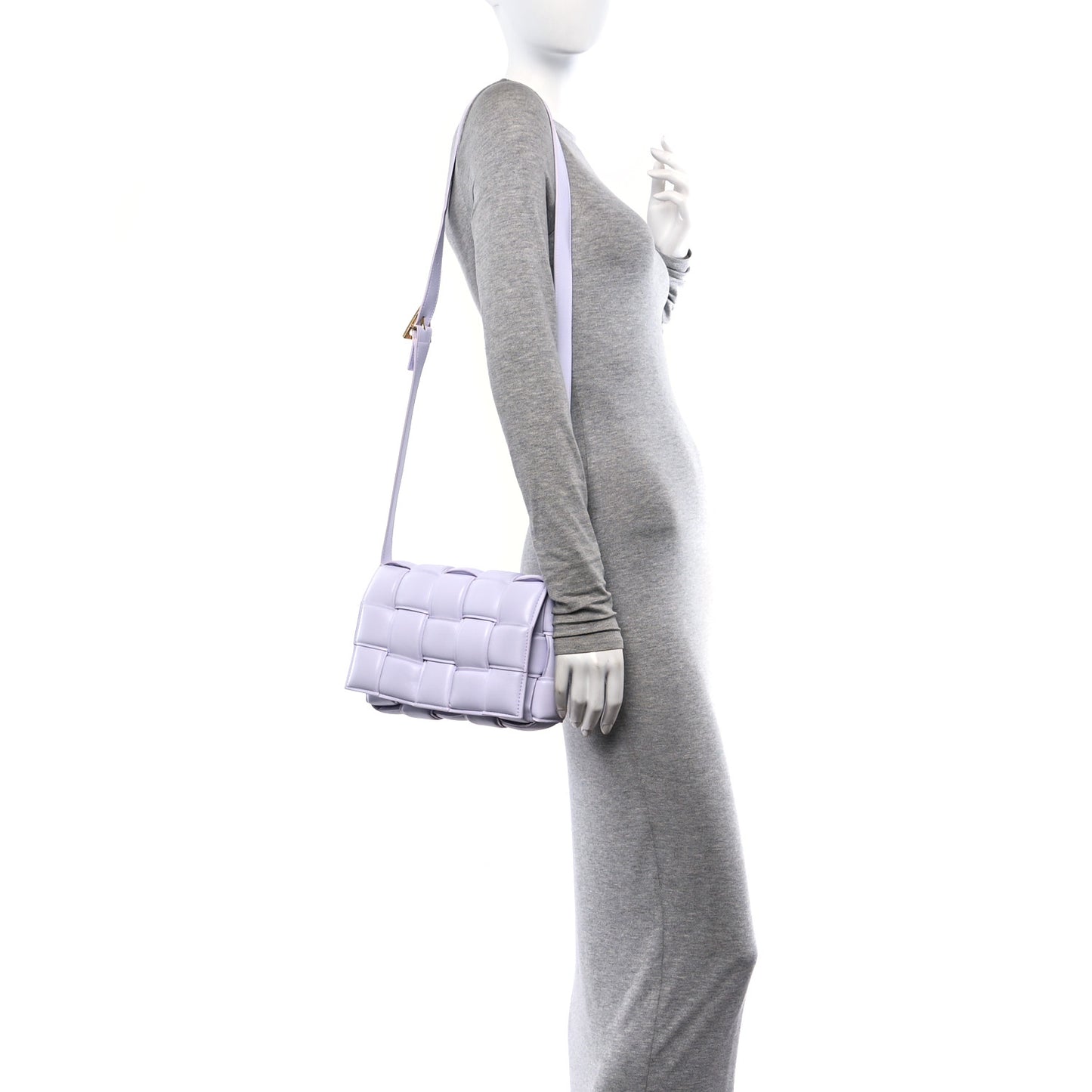 Nappa Maxi Intreccio Padded Cassette Crossbody Bag Mirth Washed
