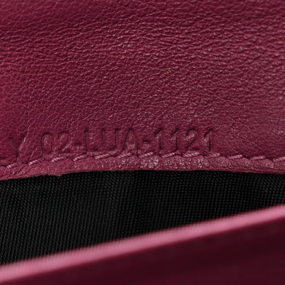 Christian Dior Patent Cannage Lady Dior Rendezvous Wallet On Chain Fuchsia 9 of 14