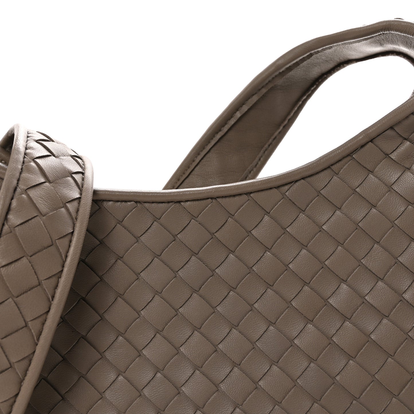 Nappa Intrecciato Small Veneto Crossbody Bag Limestone