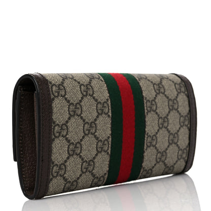 Gucci GG Supreme Monogram Web Ophidia Continental Wallet Brown 3 of 8