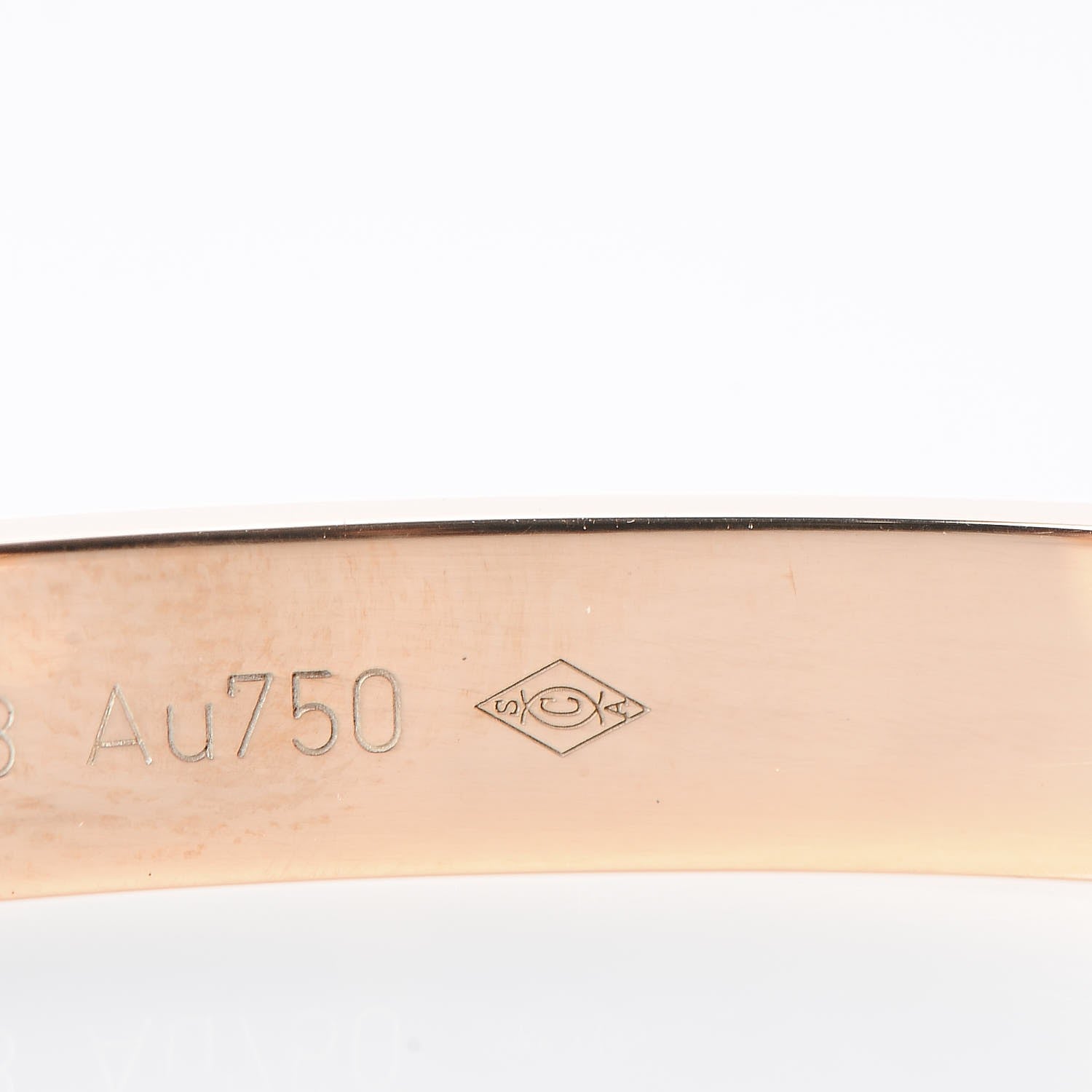 Cartier 18K Pink Gold LOVE Cuff Bracelet 16 6 of 7