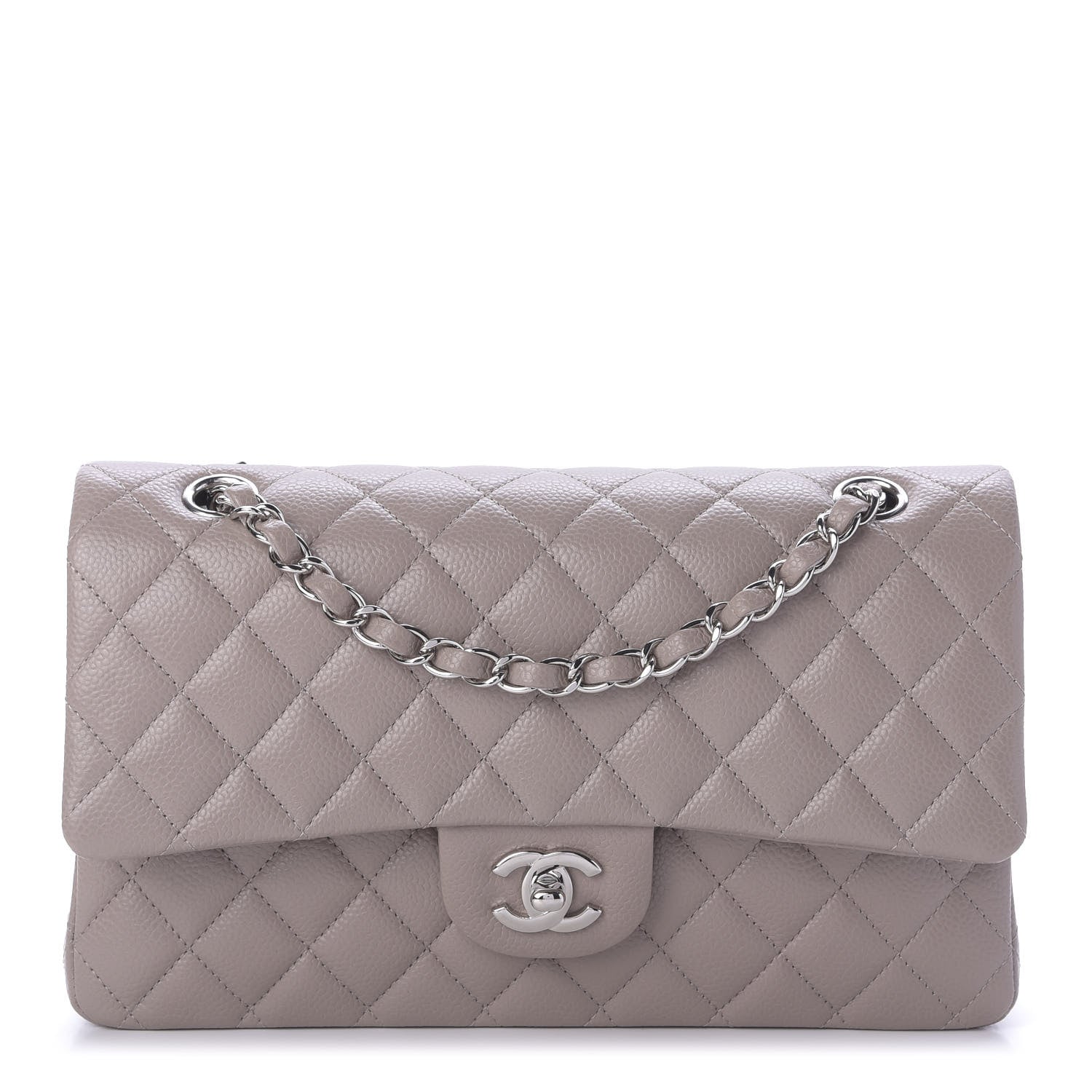 Chanel Caviar Quilted Medium Double Flap Beige 1 of 10