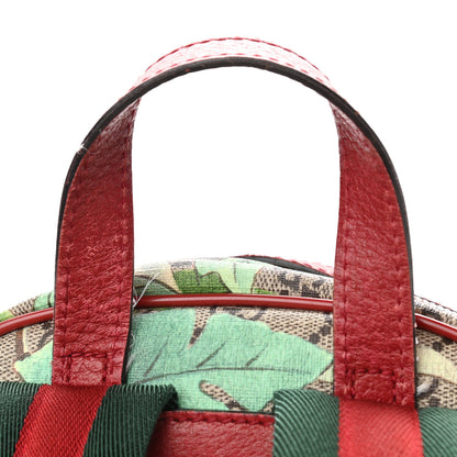 Gucci GG Supreme Monogram Tian Web Small Day Backpack Beige Multicolor Red 12 of 14