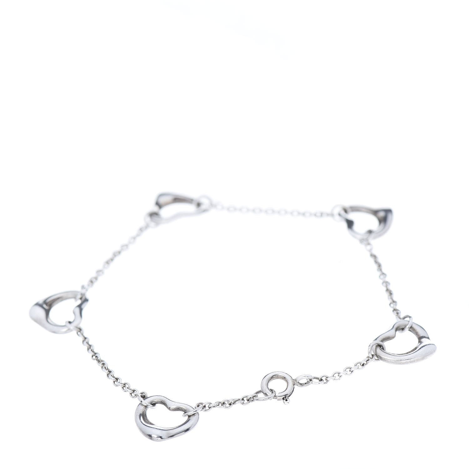 Tiffany Sterling Silver Elsa Peretti Open Heart Bracelet 3 of 4
