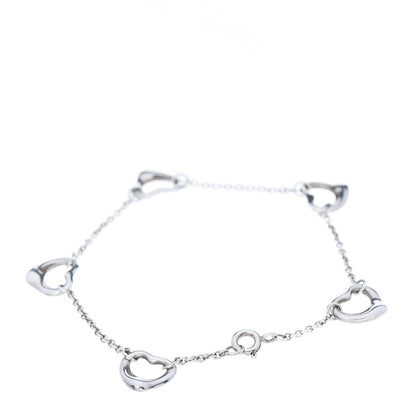 Tiffany Sterling Silver Elsa Peretti Open Heart Bracelet 3 of 4