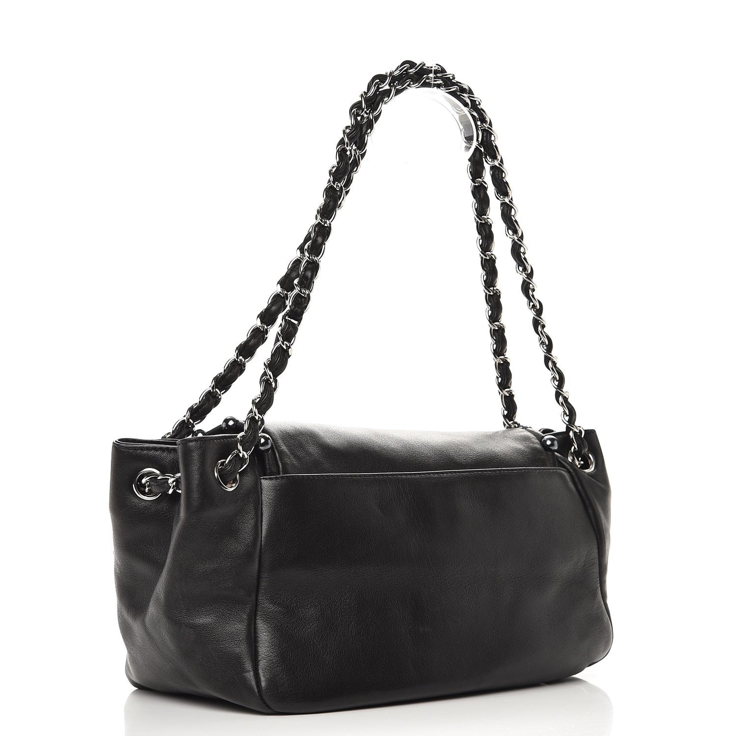 Lambskin Pearl Obsession Flap Black