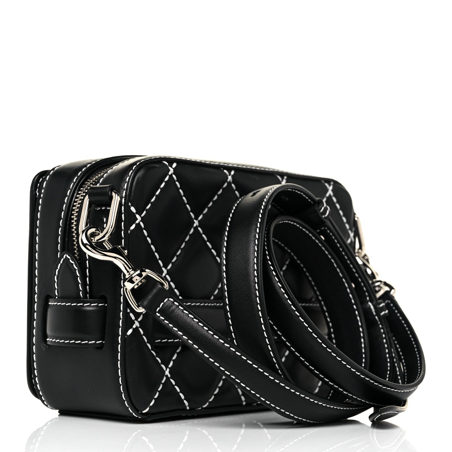 Calfskin Quilted The Myth Crossbody Bag Black