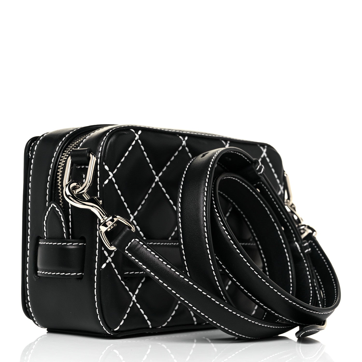 Alexander McQueen Calfskin Quilted The Myth Crossbody Bag Black 2 of 9