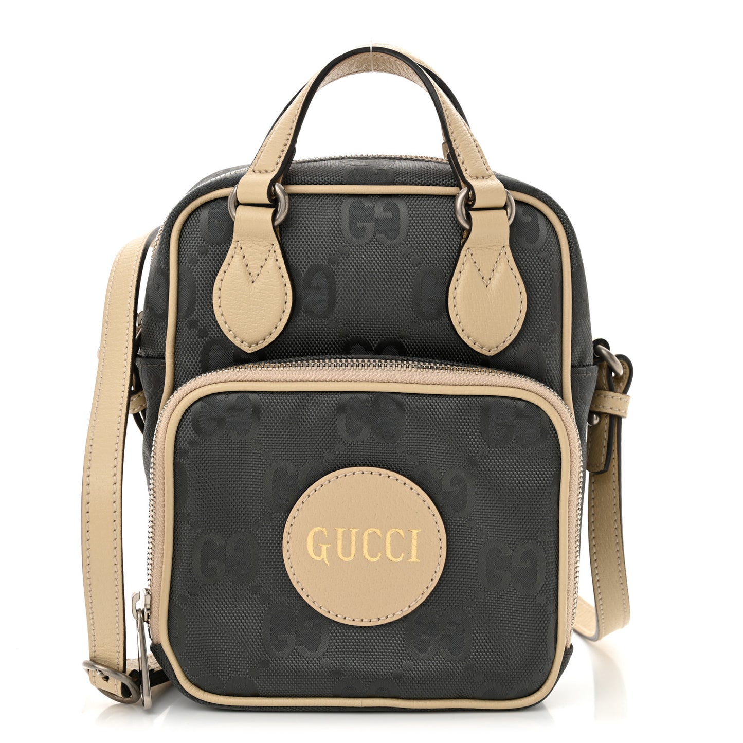 Econyl Nylon Monogram Off The Grid Shoulder Bag Graphite Grey New Plaster