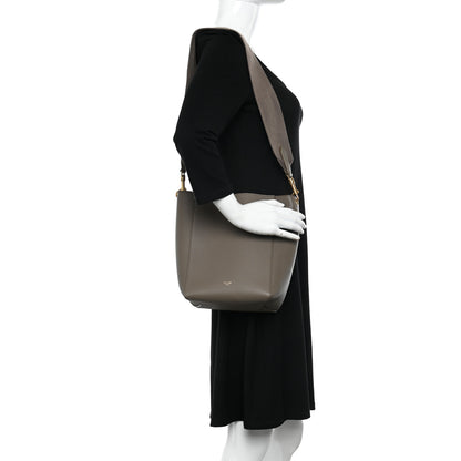 Celine Soft Grained Calfskin Small Sangle Bucket Bag Taupe 2 of 10