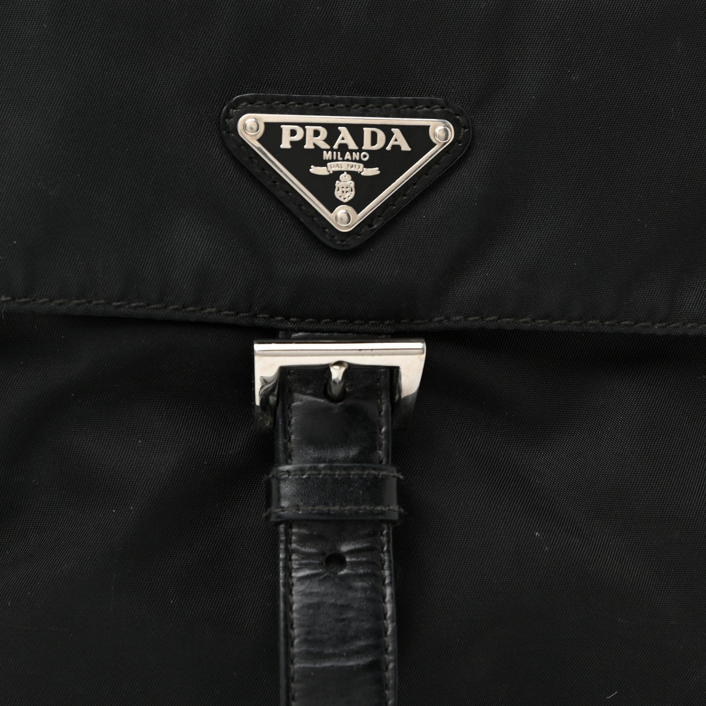 Nylon Tessuto Vela Messenger Bag Black